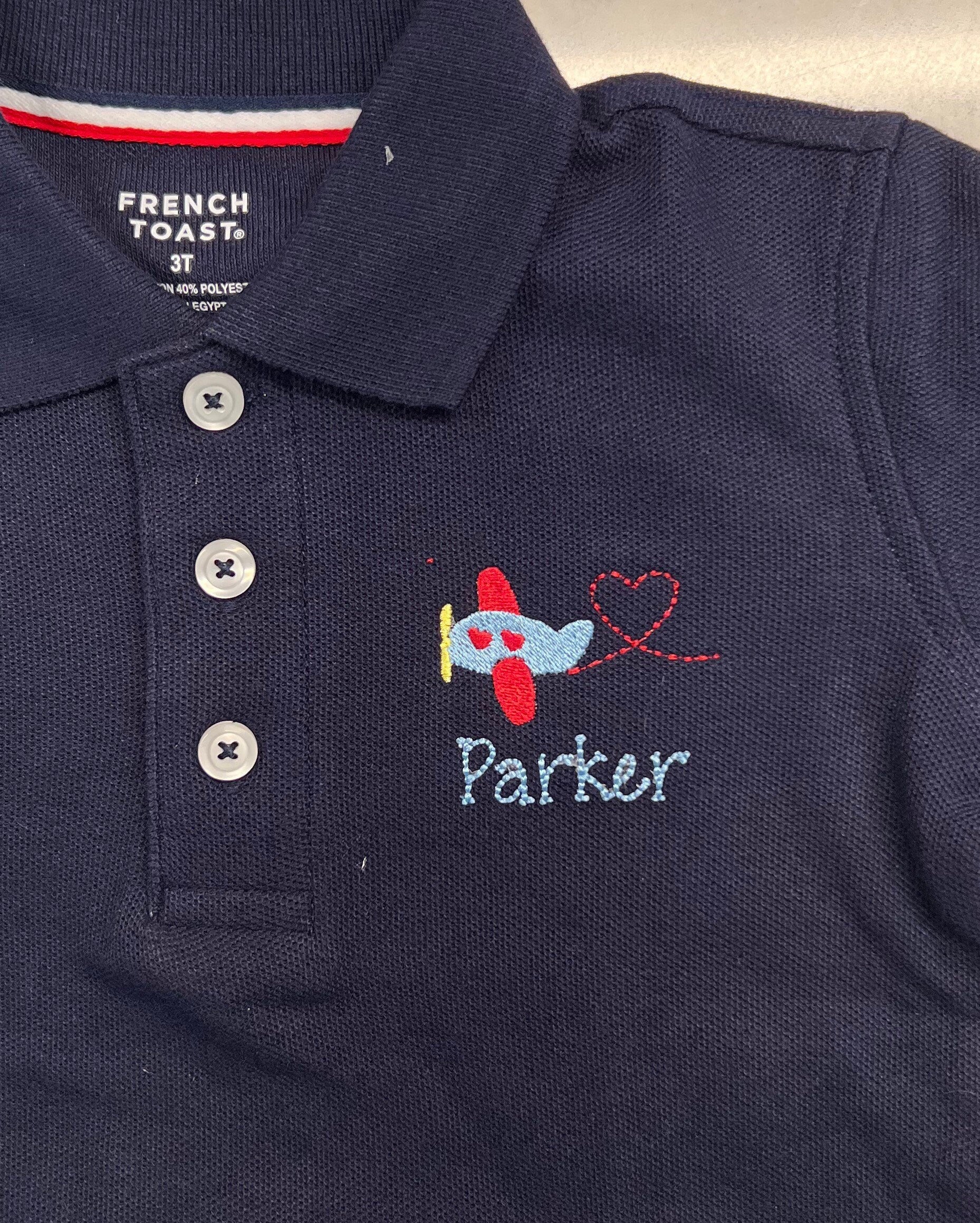 Boys Valentine's Day Plane Polo Design