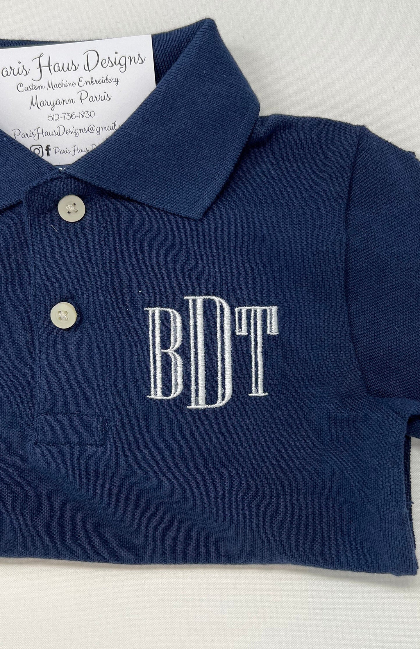 Boys Monogram Polo Design