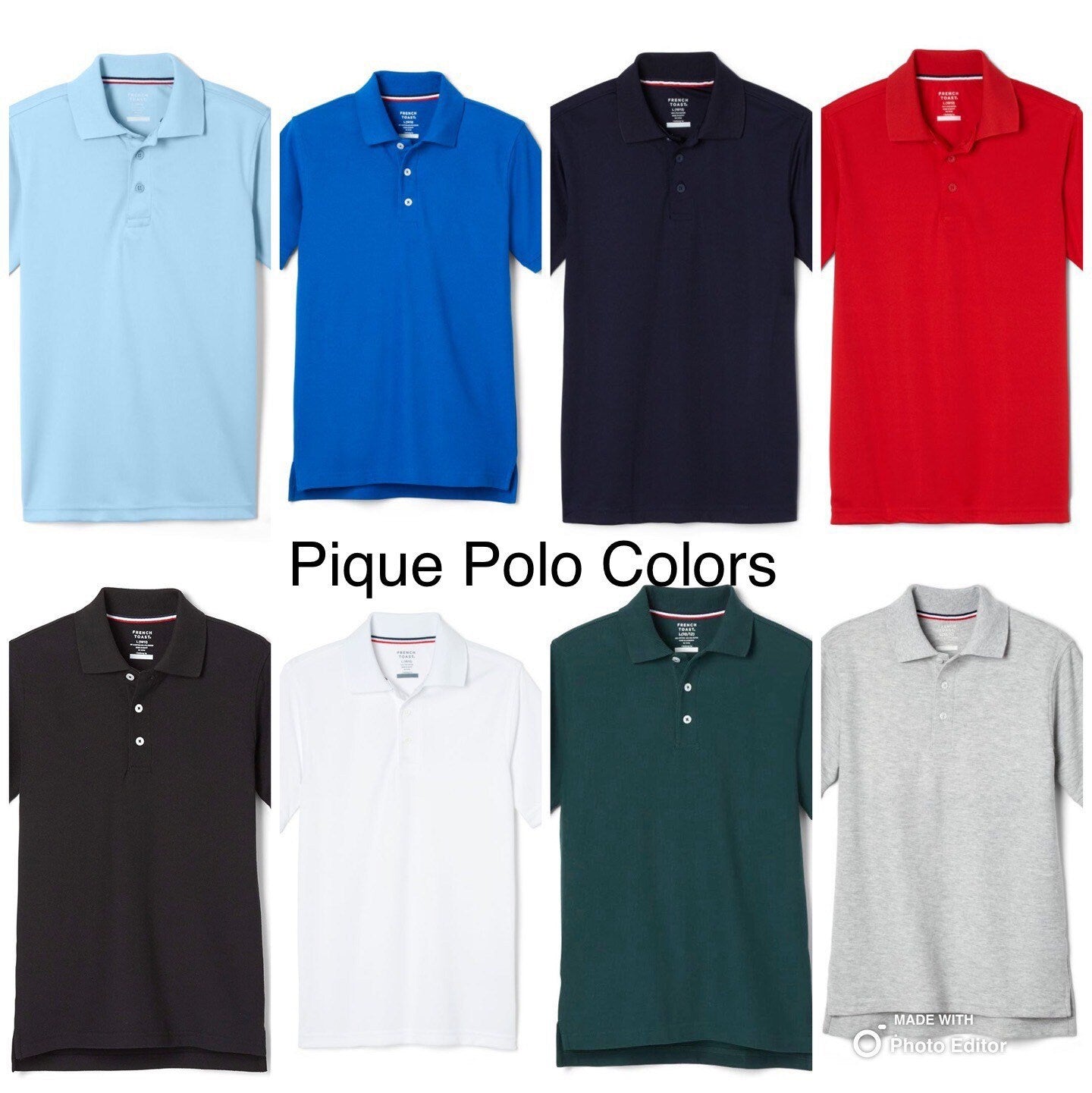 Boys Three Lines Monogram Polo Design