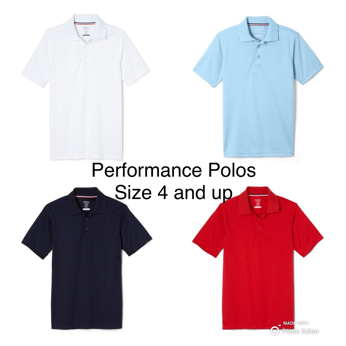 Boys Three Lines Monogram Polo Design