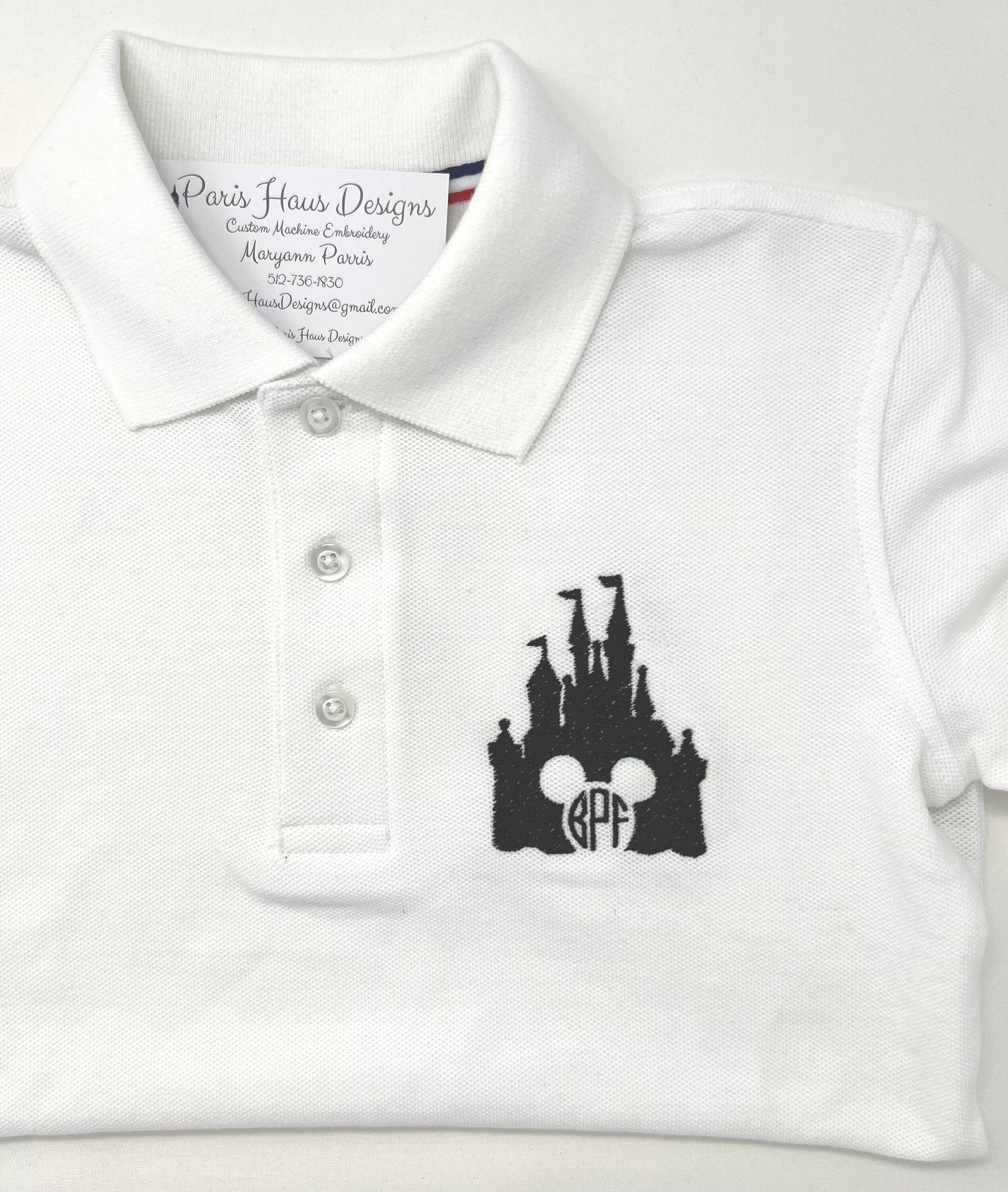 Boys Castle and Monogram Polo Design