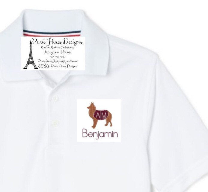 Boys Reveille Monogram Polo Design