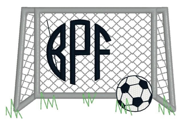 Boys Soccer Goal Monogram Polo Design