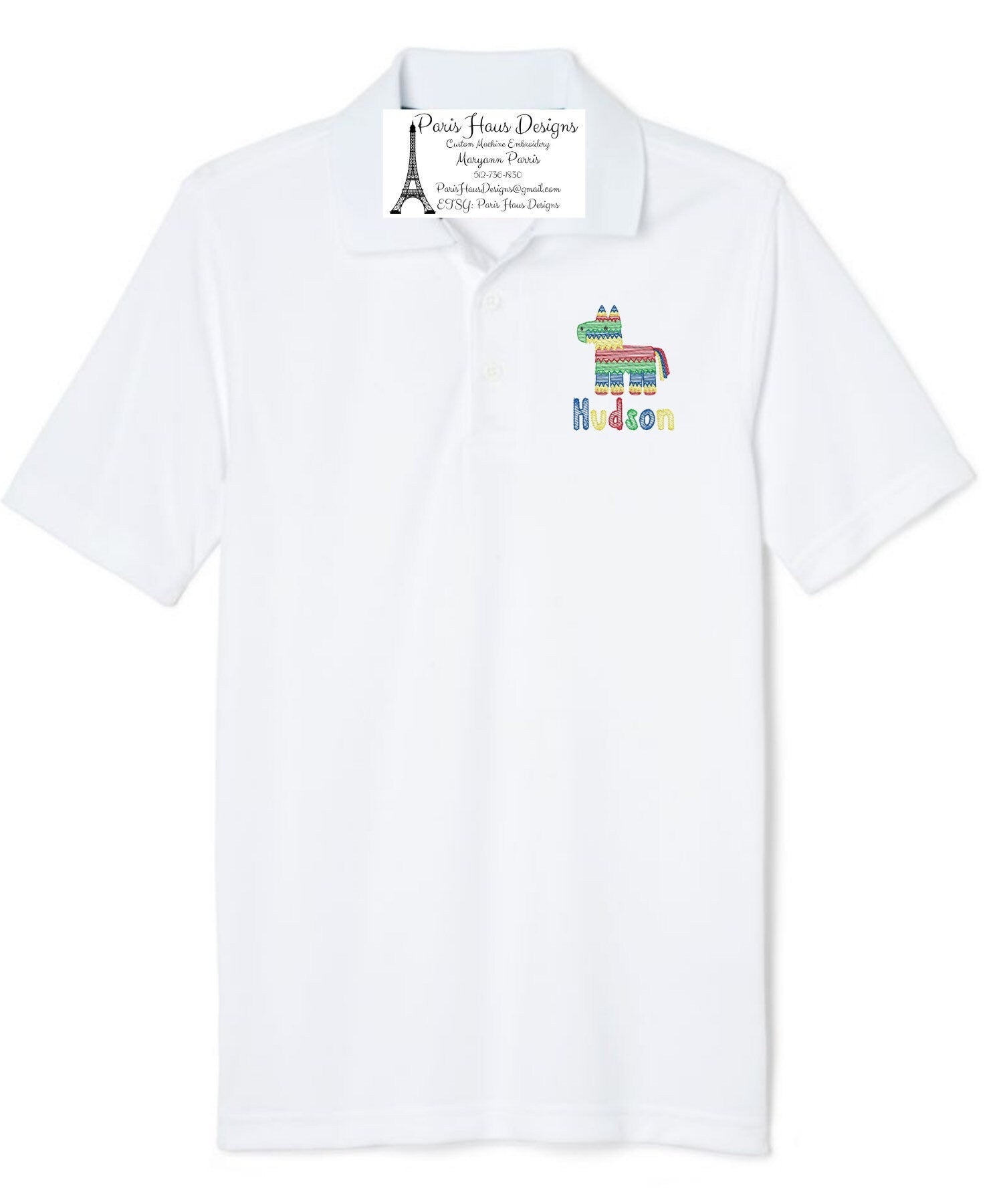 Boys Piñata Monogram Polo Design