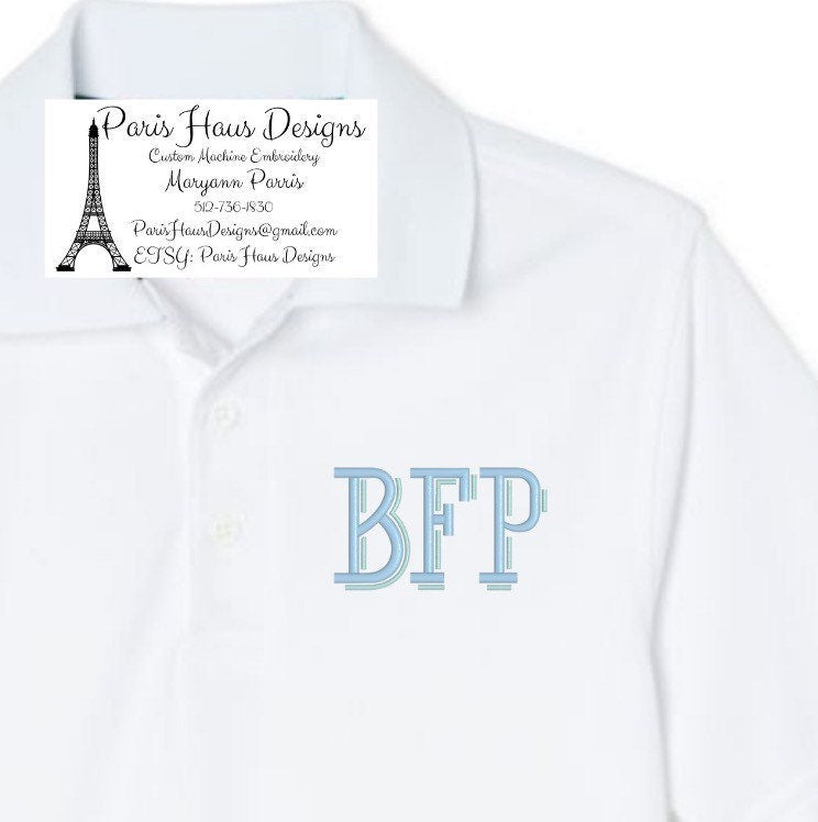 Boys Shadow Monogram Polo Design