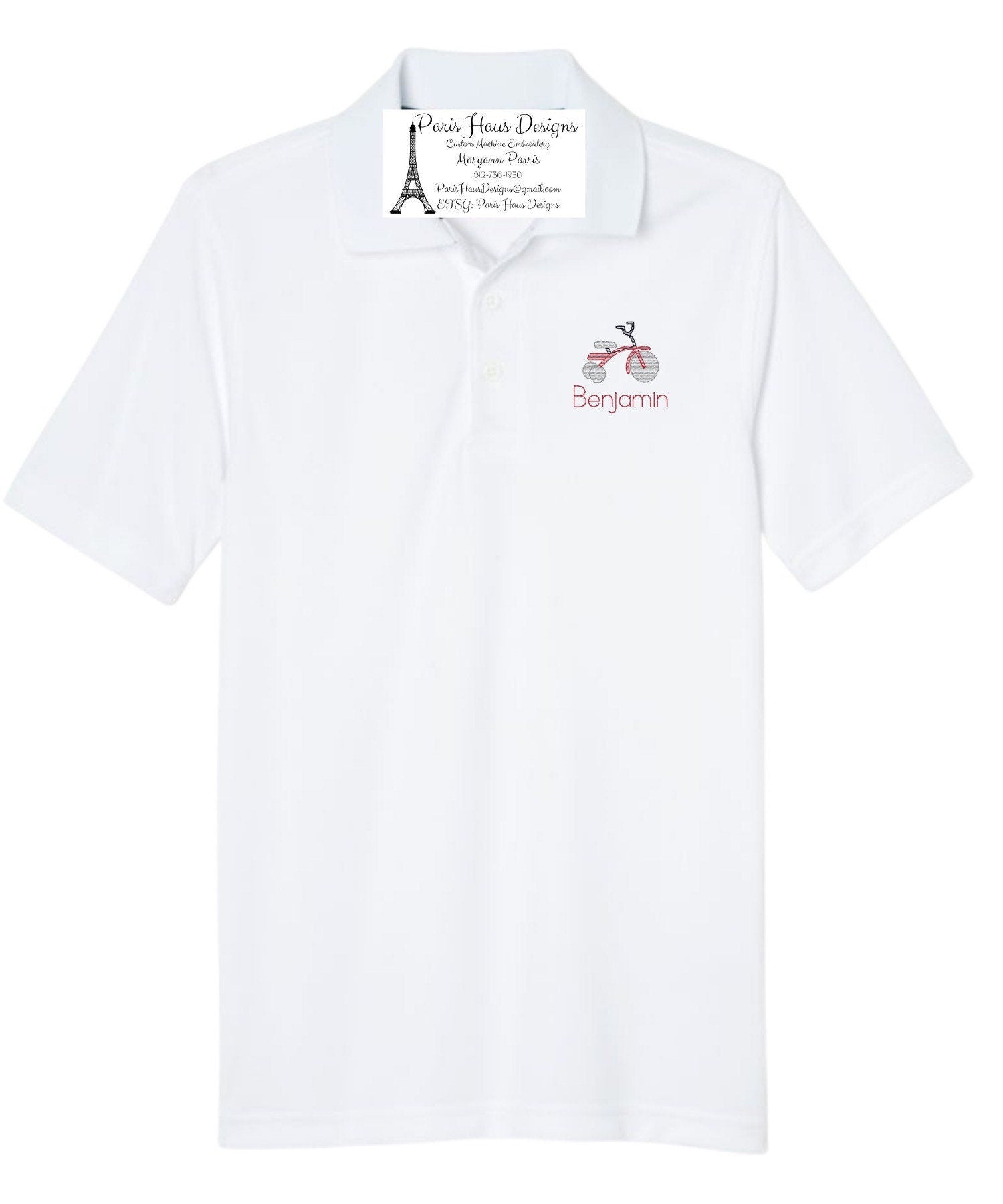 Boys Tricycle Monogram Polo Design