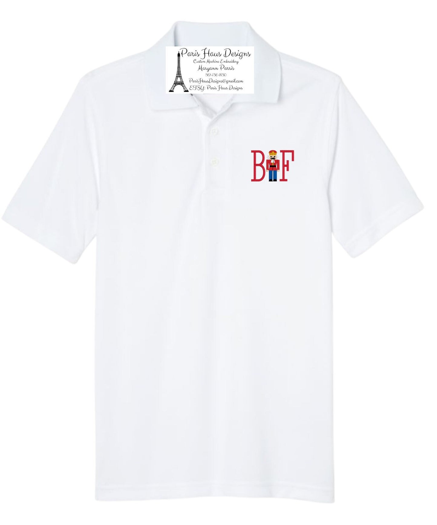 Boys Nutcracker Monogram Polo Design