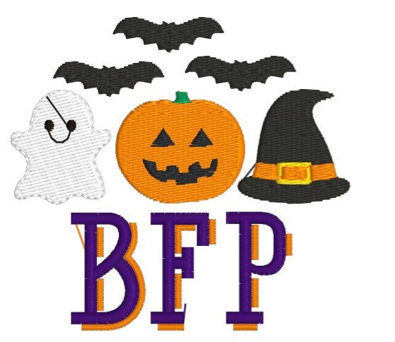 Boys Halloween Monogram Polo Design