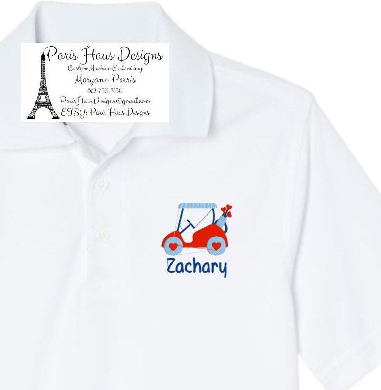 Boys Valentine’s Day Monogram Polo Design