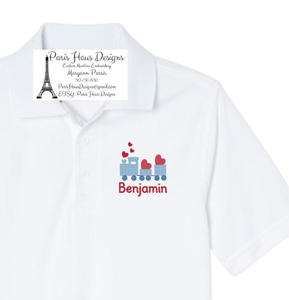 Boys Valentine’s Day Monogram Polo Design