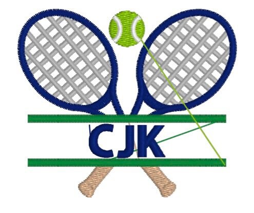 Boys Tennis Monogram Polo Design