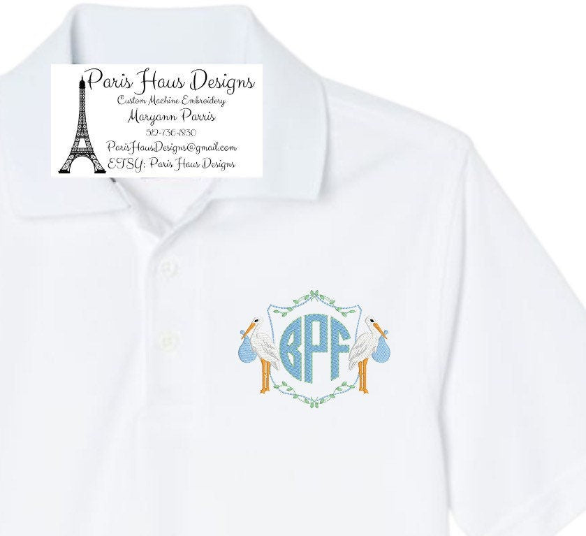 Boys Big Brother Monogram Polo Design