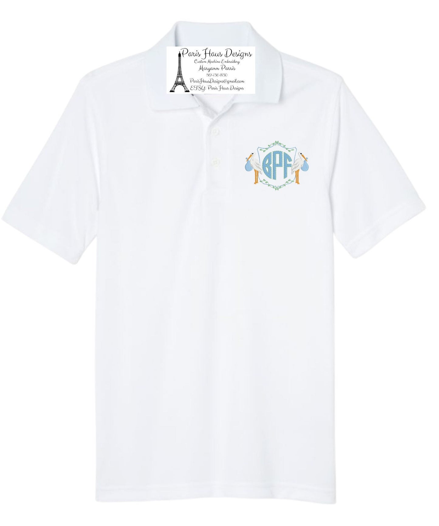 Boys Big Brother Monogram Polo Design