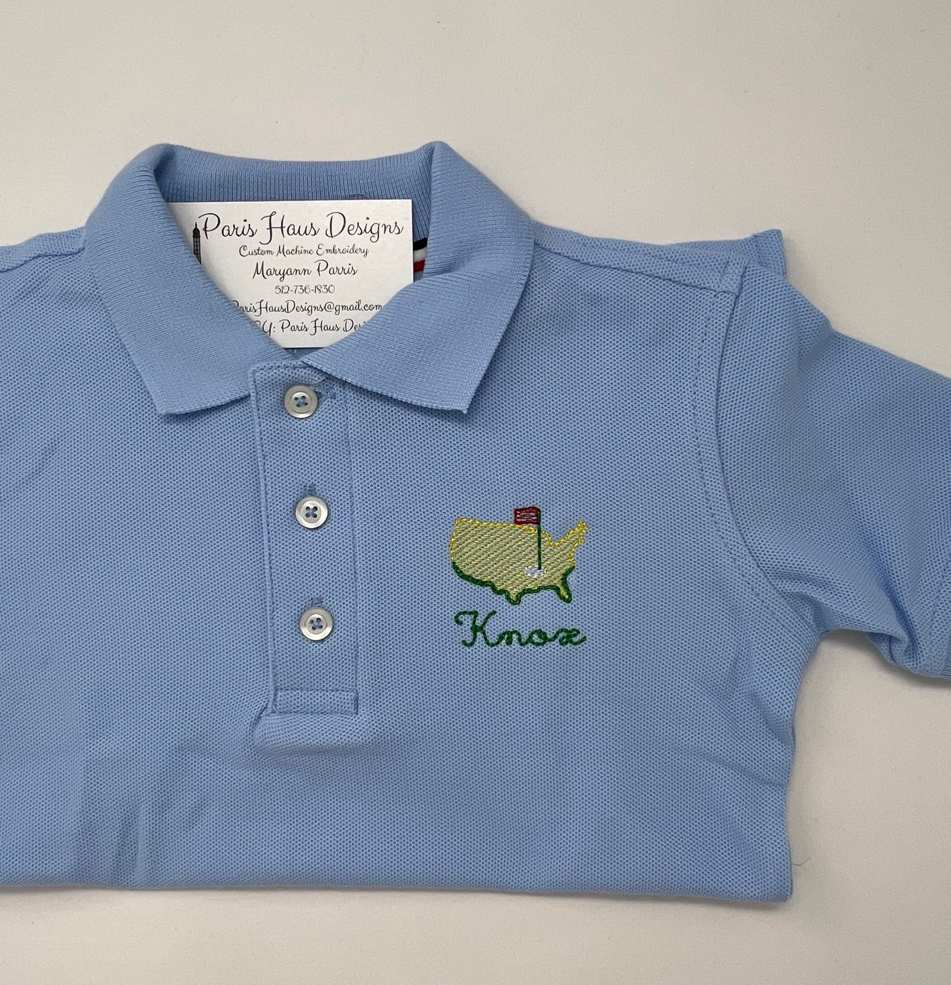 Boys Golf Monogram Polo Design